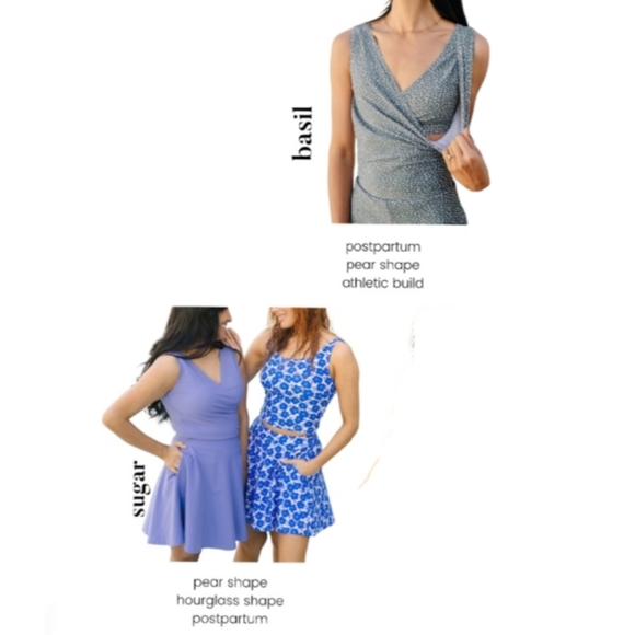 Honey Mark Swim Suit 3XL Charcoal Grey Basil Wrap Top & Sugar Skort - Picture 15 of 15